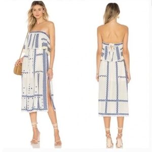 Free People Wild Romance Embroidered Dress in Ivory Size Small